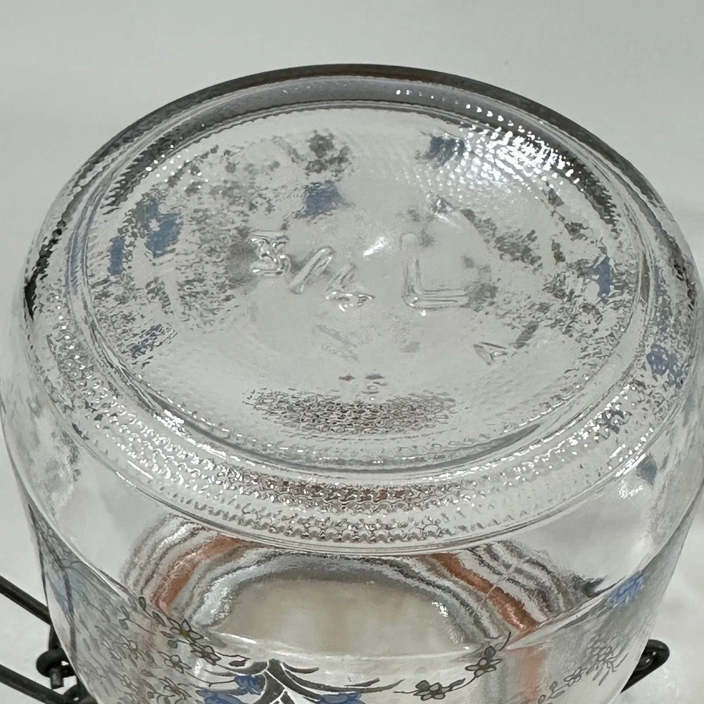 ARC France Glass Canister Heartland Farm Scene Set 2 3/4L Clear Clamp Lid Jar